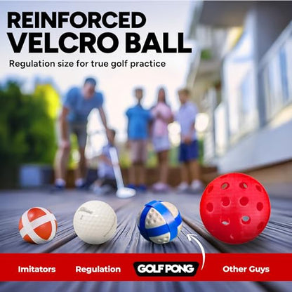 Golf Pong Game Set, Jumbo Backyard Lawn Game, Portable Indoor-Outdoor Chipping Golf Gift for Men, Women & Family Original