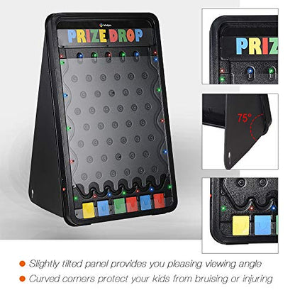 WinSpin 41"x25" Cornhole Board & Large Prize Drop Board w/LED Light Professional Set for Corporate Trade Shows, Adult Events & Commercial Marketing Displays
