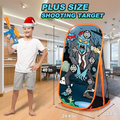 Quanquer Shooting Games Targets Compatible with Toy Foam Blaster Balls Popper, Ideal Festival Birthday Toys for Boys Indoor Outdoor Backyard Kids Shooting Practice
