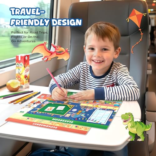 Search and Find Books for Kids Ages 3-5; Road Trip Activities for Ages 4-8, 24 Themes Activity Book with 2 Dry Erase Markers