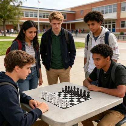 Magnetic Chess Game, 9.2" Portable Travel Chess Set with Rollable Chess Board, Cylinder Storage Strong Manget for Kids & Adults, Foldable Family Board Game for Camping, Travel, School, Gift - size: Standerd (9.2" *9.2")