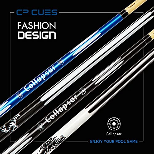 Collapsar Set of 4 Pool Cues 58 Inch 2-Piece Billiard House Bar Pool Cue Sticks