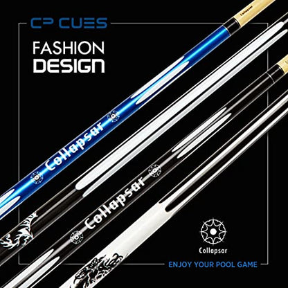 Collapsar Set of 4 Pool Cues 58 Inch 2-Piece Billiard House Bar Pool Cue Sticks