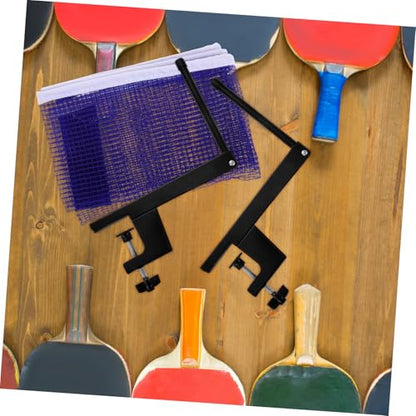 Portable Table Tennis Net and Post Set Elastic Mesh Net for Indoor Outdoor Use Easy Installation Compatible with Any Table