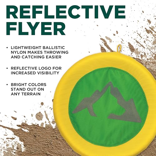 Playology HOUND2O Dog Toys | Reflective Flyer Toy Frisbee for Dogs | Green Outdoor Dog Toy for Fetch - color: Green