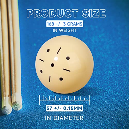 GSE Games & Sports Expert Billiard Practice Training Cue Ball, AAA-Grade PRO Cup Standard Pool Billiard Cue Ball (6 oz 2-1/4" Several Colors Available) - color: Black Cross