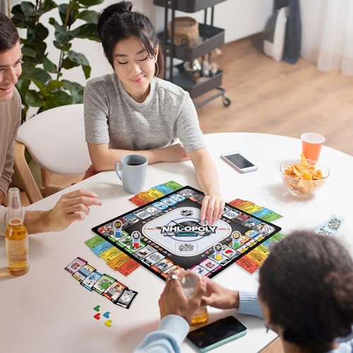MasterPieces NHL Opoly Junior Board Game - Official Licensed Hockey Game for Family Game Night, Sports Themed Tabletop Play, Hockey Gifts for Boys 8-12, Fun Interactive Ice Hockey Experience