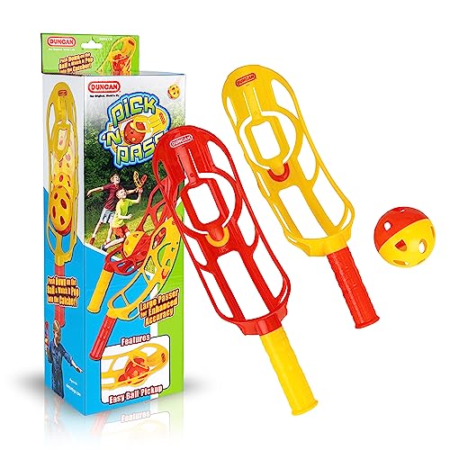 Duncan Toys Pick ’N Pass - Outdoor/Indoor Game Activities for Kids, Pop-Pass-Catch Ball Game w/Long Hurler, 2 Catcher and a Ball, Fun Outdoor Toy and Gift for Kids