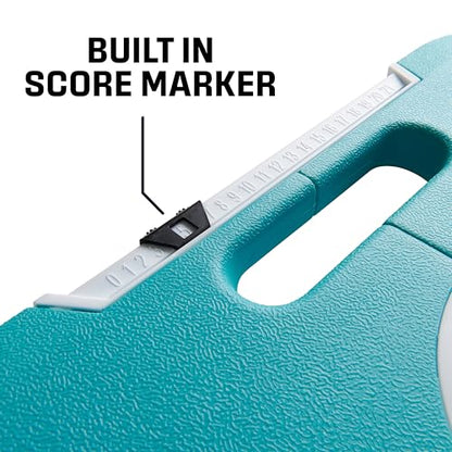 EastPoint Sports Go! Gater Cornhole – Light-Up and Travel Versions – Easy Storage & Light-Weight – Perfect for Outdoor and Indoor Play - style: Light-Up Board - Turquoise/White