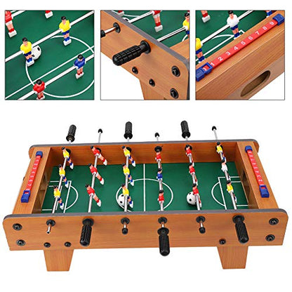 Table Soccer Game for Kids, Portable Educational Table Top Foosball Game with Ball and Score Keeper, Mini Foosball Table for Adults and Kids, 360 Degree Rotation, Easy to Store