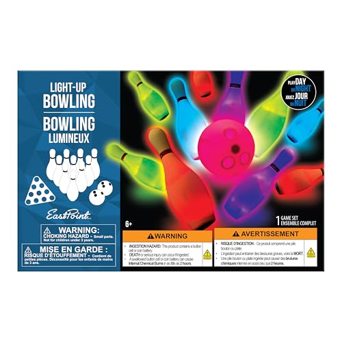 Eastpoint Sports Light Up Bowling Set – Indoor LED Bowling Game for Kids, Families, and Parties