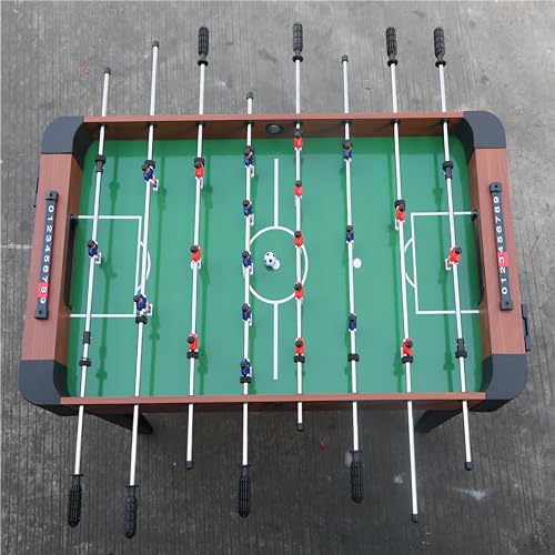 48'' Soccer Table, Large Size Foosball Game Table for Adult, Football Table with Cup Hloders & Sturdy Leg for Game Rooms & Parties, Classic Brown - size: 48''-Soccer Table Brown