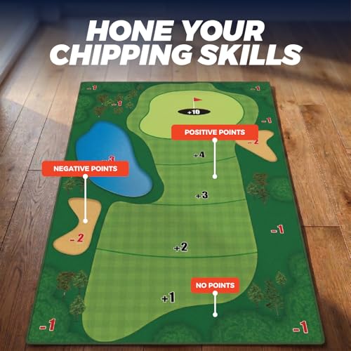 TOY Life Chipping Golf Game Mat Indoor Outdoor Games for Adults and Family Kids Outdoor Play Equipment Stick Chip Game Indoor Golf Set Backyard Games Outdoor Toys for Kids - style: Golf Green Style