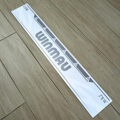 Winmau Darts Oche Line - High Visibility Throw Line Marker with Toe Markers for Consistent Stance - Self-Adhesive, Sticks to Hard Floors (Wood/Tile/Laminate) - Regulation Distance - style: White