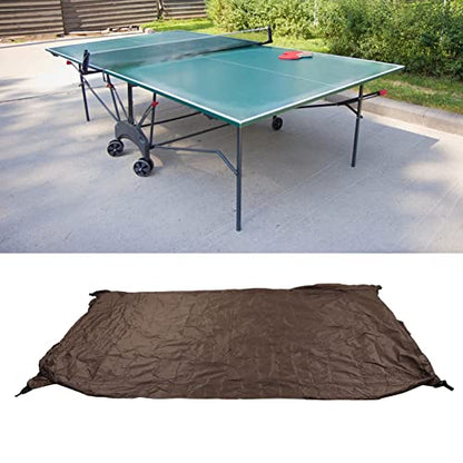 Ping Pong Table Cover Outdoor Waterproof, Table Tennis Cover,Dustproof Silver Coating for Courtyard Terrace(Brown)
