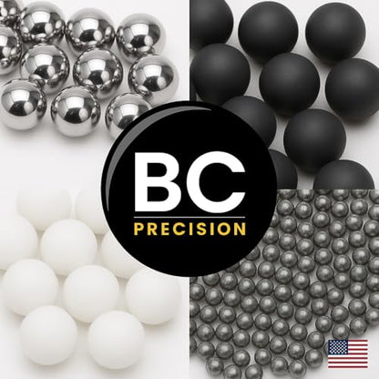 BC Precision 10 Pack 1-1/16" Inch Pinball Machine Balls, Mirror Finish, Chrome Steel Pinball Replacement Balls, Tournament Grade G25