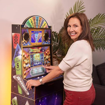 Wheel of Fortune Casinocade Deluxe Arcade Machine for Home, Over 5-feet-Tall Stand-up Cabinet, and 24 Games