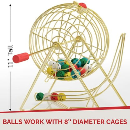 MR CHIPS Bingo Master Board and Easy Read 7/8" Bingo Balls with Fade and Scratch Resistant Large Numbers and Large Letters that Will Never Rub Off - color: Bingo Balls With Master Board