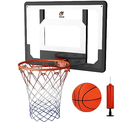 Cyfie 32" x 23" Over-The-Door Basketball Hoop Backboard, Basketball Hoops for Home/Office, Indoor Basketball Game for Kids Adults