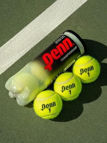Penn Championship Tennis Balls - Extra Duty Felt Pressurized Tennis Balls - 1 Can, 3 Balls