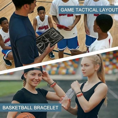 Basketball Coaching Board, 16" LCD Screen Tactical Marker Board with Pen, Clipboard Training Equipment for Basketball Teaching, Game