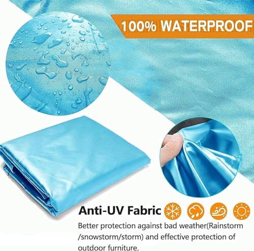 Pool Table Covers 9 Foot, Billiard Table Dust Cover, PVC Waterproof Cover Billiard Ball Cover Blue, Durable Waterproof Uv Protection Dust Storage Cover Billiard Dust Storage Cover