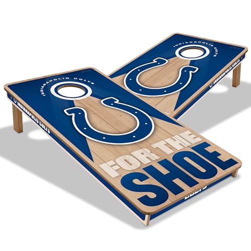 YouTheFan NFL 2' x 4' Slogan Series Professional Wood Cornhole Game - color: Indianapolis Colts