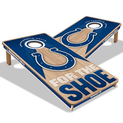 YouTheFan NFL 2' x 4' Slogan Series Professional Wood Cornhole Game - color: Indianapolis Colts