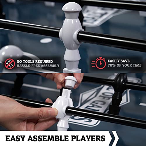 Hall of Games Foosball Tables Multiple Styles, Soccer with Durable & Stylish Designs with Tabletop Sports Soccer Balls, Perfect for Family Game Rooms | Multiple Styles - style: 48" - Charleston