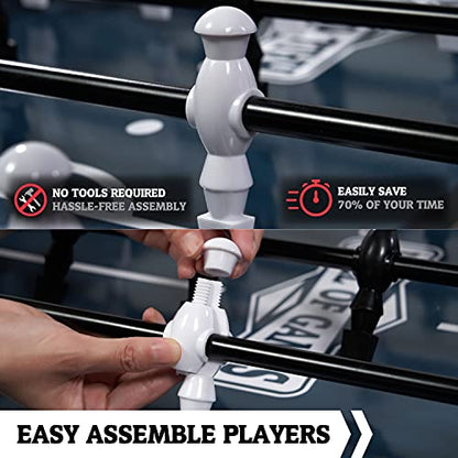 Hall of Games Foosball Tables Multiple Styles, Soccer with Durable & Stylish Designs with Tabletop Sports Soccer Balls, Perfect for Family Game Rooms | Multiple Styles - style: 48" - Charleston