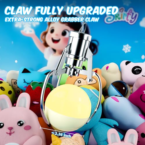 Skirfy Large Claws Machine Toy with Alloy Claw,LED Light & Adjustable Sound,16" Candy Dispenser Toys Mini Vending Machine for Kids Christmas Birthday Big Gifts for Girls Boys Ages 6+ - color: Blue