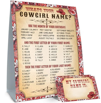 Cowgirl Birthday Party Decoration,Western Party Decorations,Cowgirl Birthday Party Sign for Girls, Cowgiel Birthday Decoration, Kids Cowgirl Activity Cards, Cowgirl Activity Decoration Supplies - style: Cowgirl 2