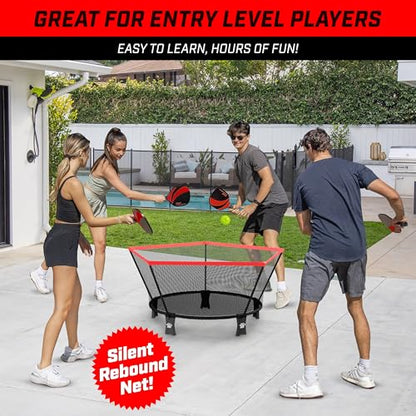 GoSports Pickle 360 Game Set – Pickleball Without a Court – Outdoor Lawn, Beach, and Backyard Paddle Ball Game - style: Classic