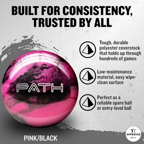 Pyramid Path Polyester Bowling Ball - Customizable with Basic Drilling Options - Great for Spare Shooting, League, Recreational, Straight Bowlers - Beginner Entry Level & Kids - color: Aqua/Silver, size: 13 LB