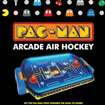Pac-Man: Arcade Air Hockey - Premium Series, Glow-in-The-Dark Tabletop Game, Motorized Air Cushion, Neon Colors, Licensed, Adults & Kids 6+, 2 Players