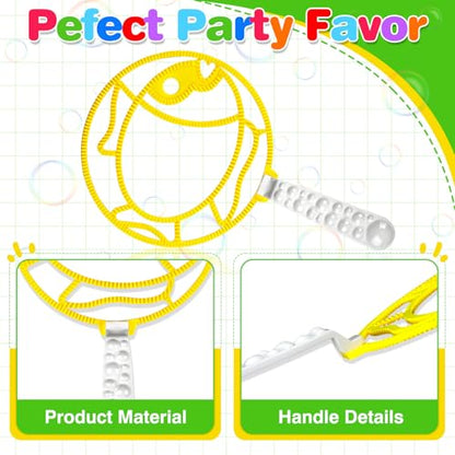 28 Pcs Big Bubble Wand Bulk Set for Summer Outdoor Games Activities Party Favors Birthday Supplies, Big Bubble Maker with Tray