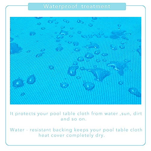 7/8/9FT Heavy Duty 600D Polyester Canvas Billiard Pool Table Cover(7 Colors Available) (Sky Blue, 7-Foot) - color: Sky Blue, size: 7-Foot