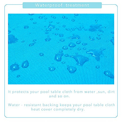 7/8/9FT Heavy Duty 600D Polyester Canvas Billiard Pool Table Cover(7 Colors Available) (Sky Blue, 9-Foot) - color: Sky Blue, size: 9-Foot