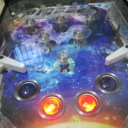 PHATM Retro Mini Tabletop Marble Game Electronic Pinball Game with Lights Sounds Desktop Marble Arcade Machine for Small Rooms or Apartments