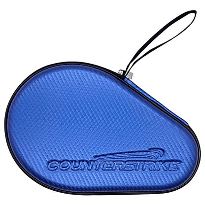 Phantom Light Paddle Bundle (Includes Hard Case & 6 Balls) | Ping Pong Paddle | Table Tennis Paddle | Offensive Table Tennis Paddle | Pre-Assembled Paddle | ITTF Approved | Ping Pong Set - color: Blue Matte Fiber