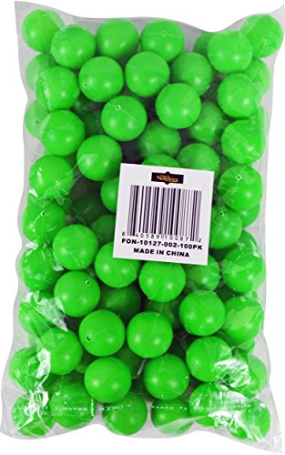 Fairly Odd Novelties 3/4" Mini Ping Pong/Table Tennis/Beer Pong Round Balls (100 Pack), 19mm, Green - color: Green