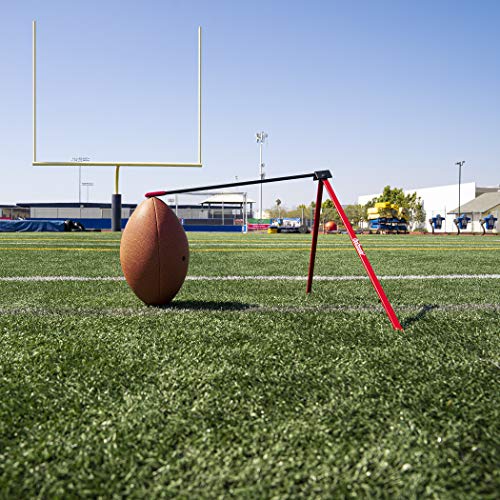 GoSports Football Kicking Tee Metal Place Kicking Stand for Field Goal Kicks - Portable Holder Compatible with All Football Sizes