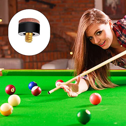 GSE Games & Sports Expert 10 Pieces 12mm/13mm Billiard Pool Tips, Soft/Hard Screw-on Tips Replacement or White Pool Cue Stick Nylon Ferrules Replacement - size: 12mm, style: Hard Tip