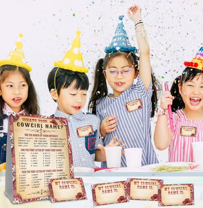 Cowgirl Birthday Party Decoration,Western Party Decorations,Cowgirl Birthday Party Sign for Girls, Cowgiel Birthday Decoration, Kids Cowgirl Activity Cards, Cowgirl Activity Decoration Supplies - style: Cowgirl 2
