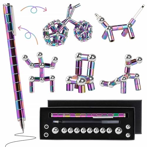 Magnetic Fidget Pen Teen Gifts: Cool Gadget For Men Teacher Appreciation Gifts Graduation Gift For Her Him Stress Relief Fidget Toy For 13 14 15 16 17 18 Year Old Boys Girls,Office Desk Accessories - color: Color