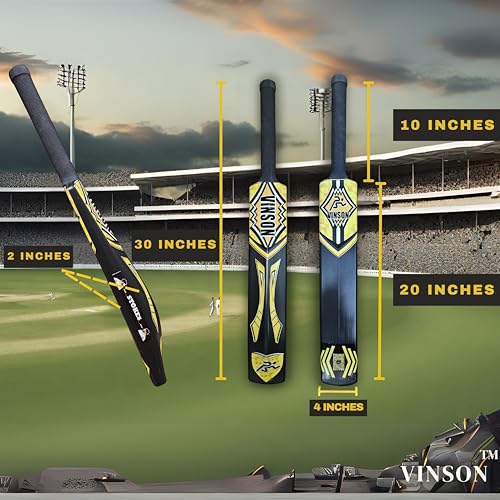 Junior Cricket Kit Set - Pack Includes Stumps, Wickets, Stands, Bat and Ball | Durable Constructions & Designed for Juniors | Indoor & Outdoor Cricket Playing Set for Kids | Birthday Gift