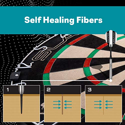 Viper Slash Official Competition Bristle Steel Tip Dartboard, WDF Accredited with Staple-Free Ultra-Thin Metal Wiring, Self-Healing Professional-Grade African Sisal, Magnetic Dart Holders