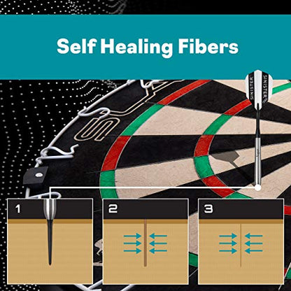 Viper Slash Official Competition Bristle Steel Tip Dartboard, WDF Accredited with Staple-Free Ultra-Thin Metal Wiring, Self-Healing Professional-Grade African Sisal, Magnetic Dart Holders