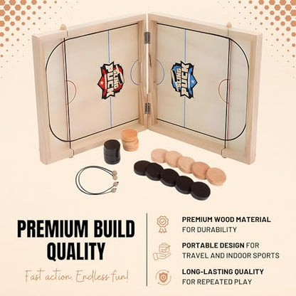 Fast Sling Puck Game - Super Winner Slingshot Puck Board Game - Sling It Shot 2 Player Hockey Table for Kids, Teen and Adults - Christmas Indoor Family Tabletop Games - style: 24 Inch Large