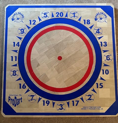 American Style Wood Dartboard Dartshark Dartboard (Royal Blue)